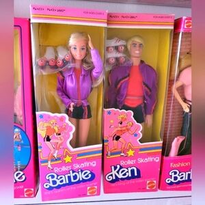 1980 Rollerskating Barbie and Ken by Mattel